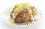 BBQ Catering baked potatoes with coleslaw