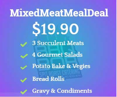 catering special mixed meat meal